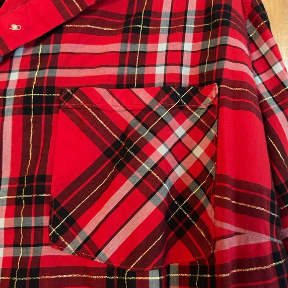 Ava & Viv Red Plaid Shirt - Picture 3 of 10